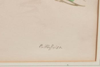 ROBERT HÖGFELDT, akvarell, signerad.
