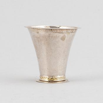 A Swedish silver beaker, 1789.