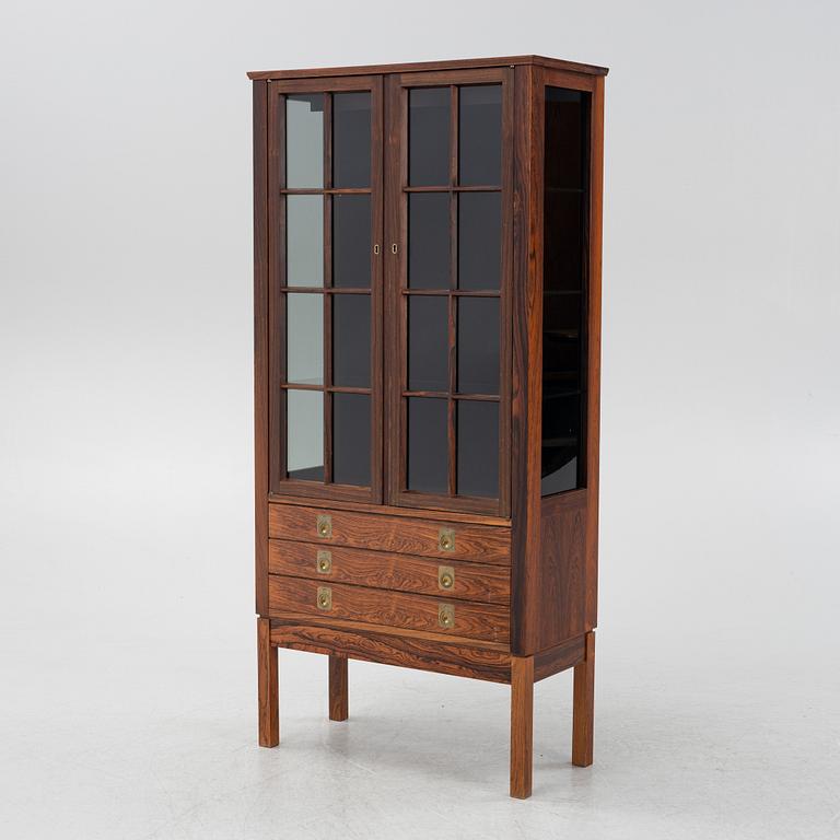 A rosewood-veneered display cabinet, Bruksbo, Norway, 1960's.