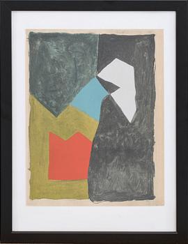 SERGE POLIAKOFF, after, print in pochoir tecnique, from XX:e siècle 1956, signed in print.