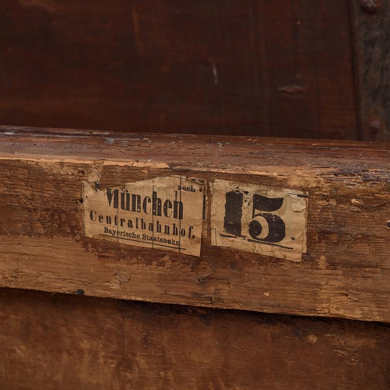 A Swedish baroque marquetry chest, later part of the 17th century,