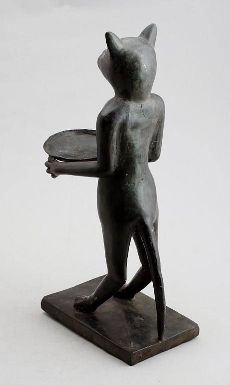 FIGUR, patinerad brons, Ostasien, sent 1900-tal.