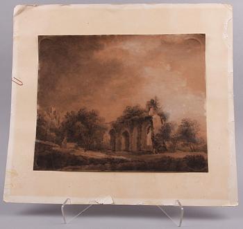 PARTI TECKNINGAR och GRAFIK 6 delar. Bla 2 teckningar av Gunnar Hallström. 1800/1900-tal.