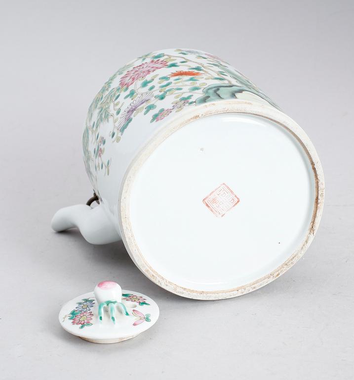 TEKANNA, porslin, Kina, Kanton, 1800-/1900-tal.