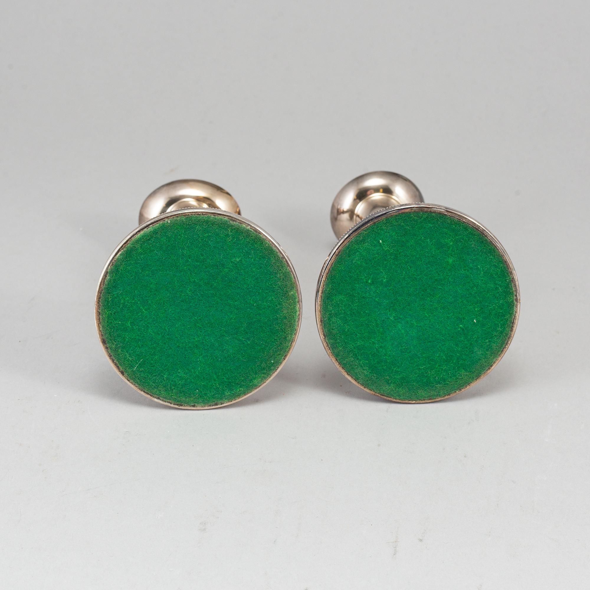 A pair of Swedish 20th century silver candlesticks, mark of Erik Löfman, Uppsala 1979.