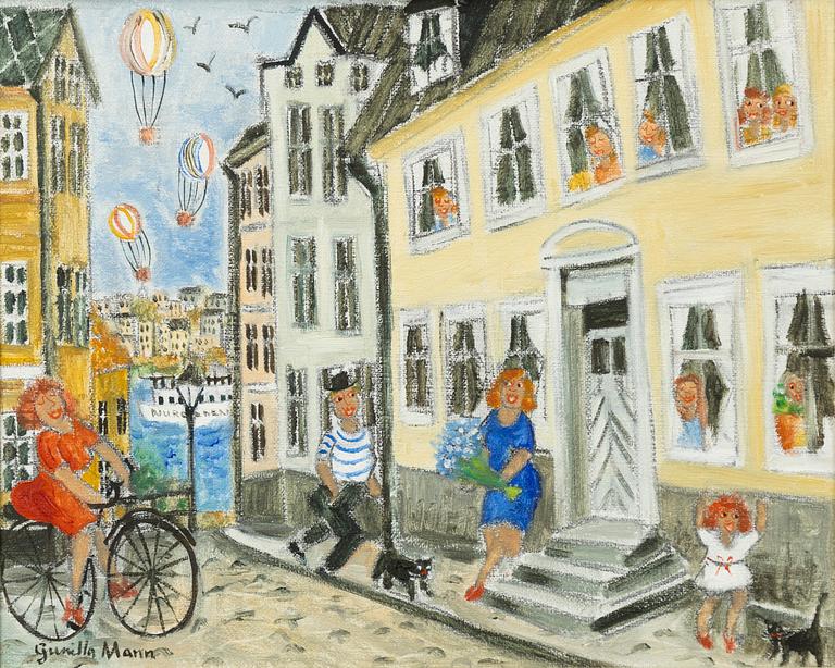 Gunilla Mann, "Cykelfärd på Nytorgsgatan".