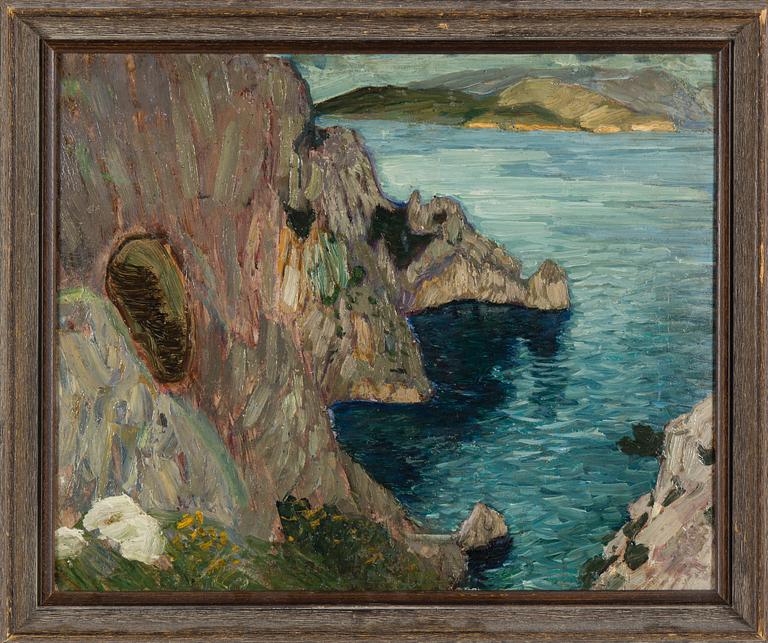 HELMER OSSLUND, olja på papp-pannå, signerad.