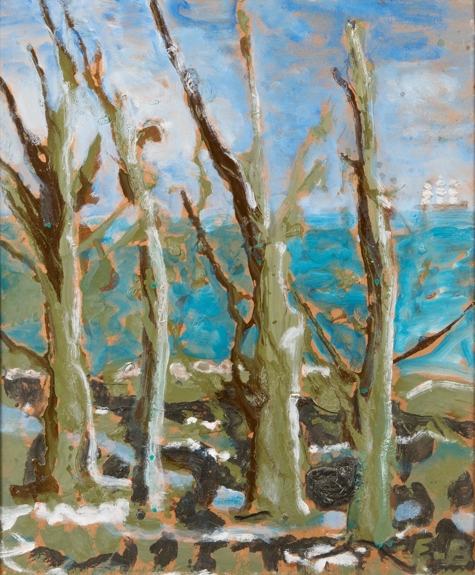 EERO VON BOEHM, oil on wood, signed.