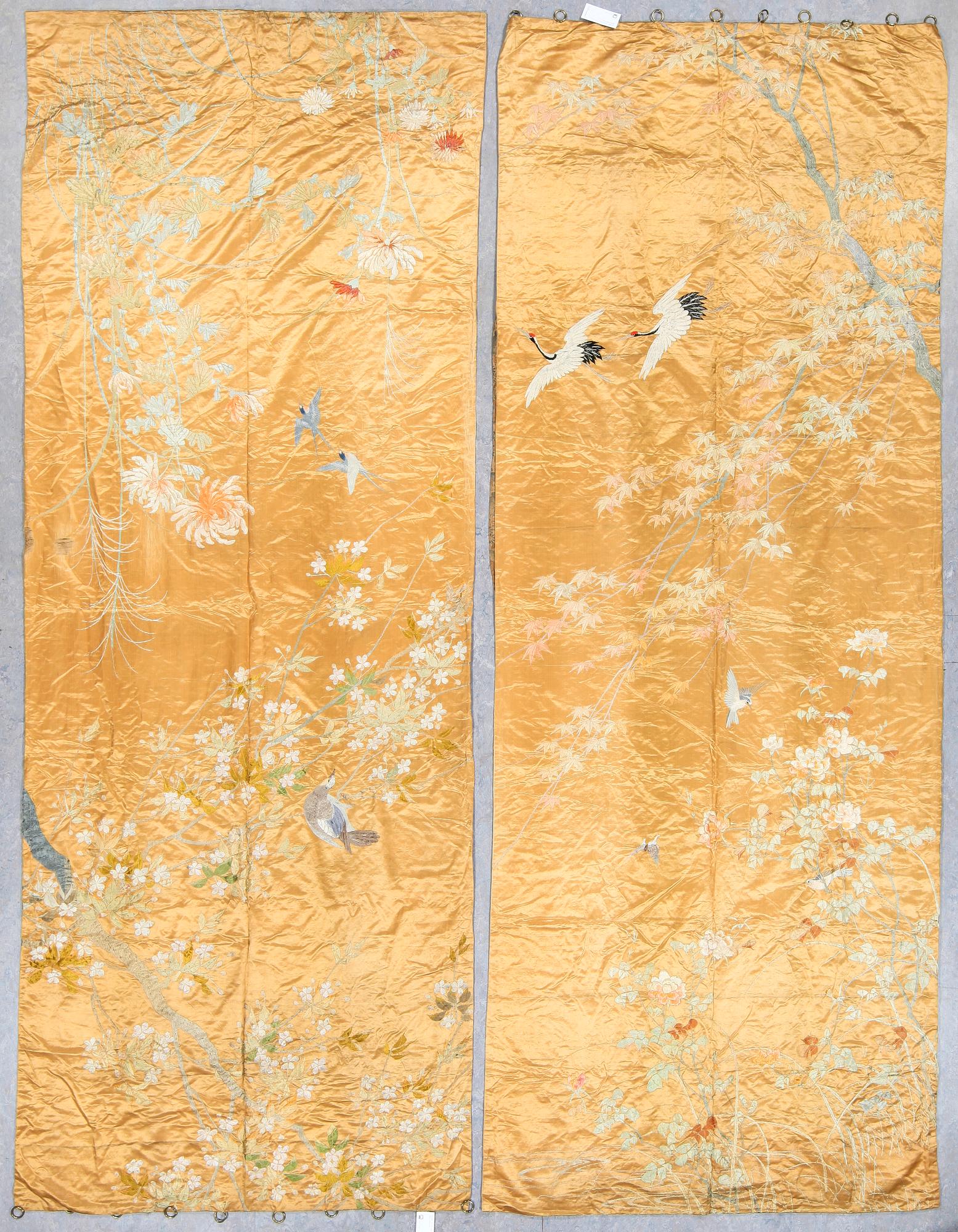 TEXTILIER, 2 st, Kina, 1800/1900-tal.