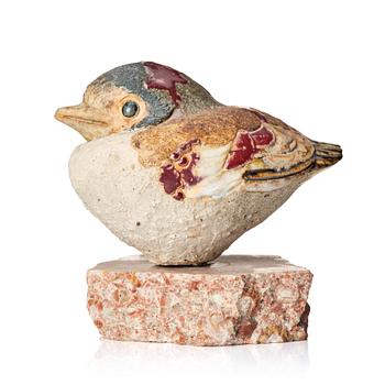 103. Tyra Lundgren, a stoneware sculpture of a bird, own studio, Bredkvie, Sweden.