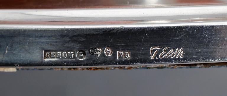 LJUSSTAKAR, 4 st, silver, T Eldh, Ceson, Stockholm, bla 1975.