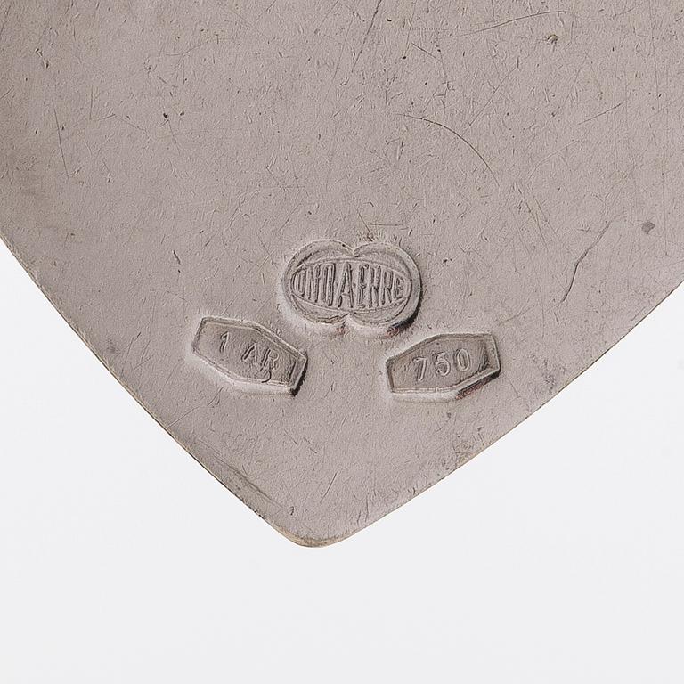Pendant, 18K gold and white gold, Uno A Erre, Italy.