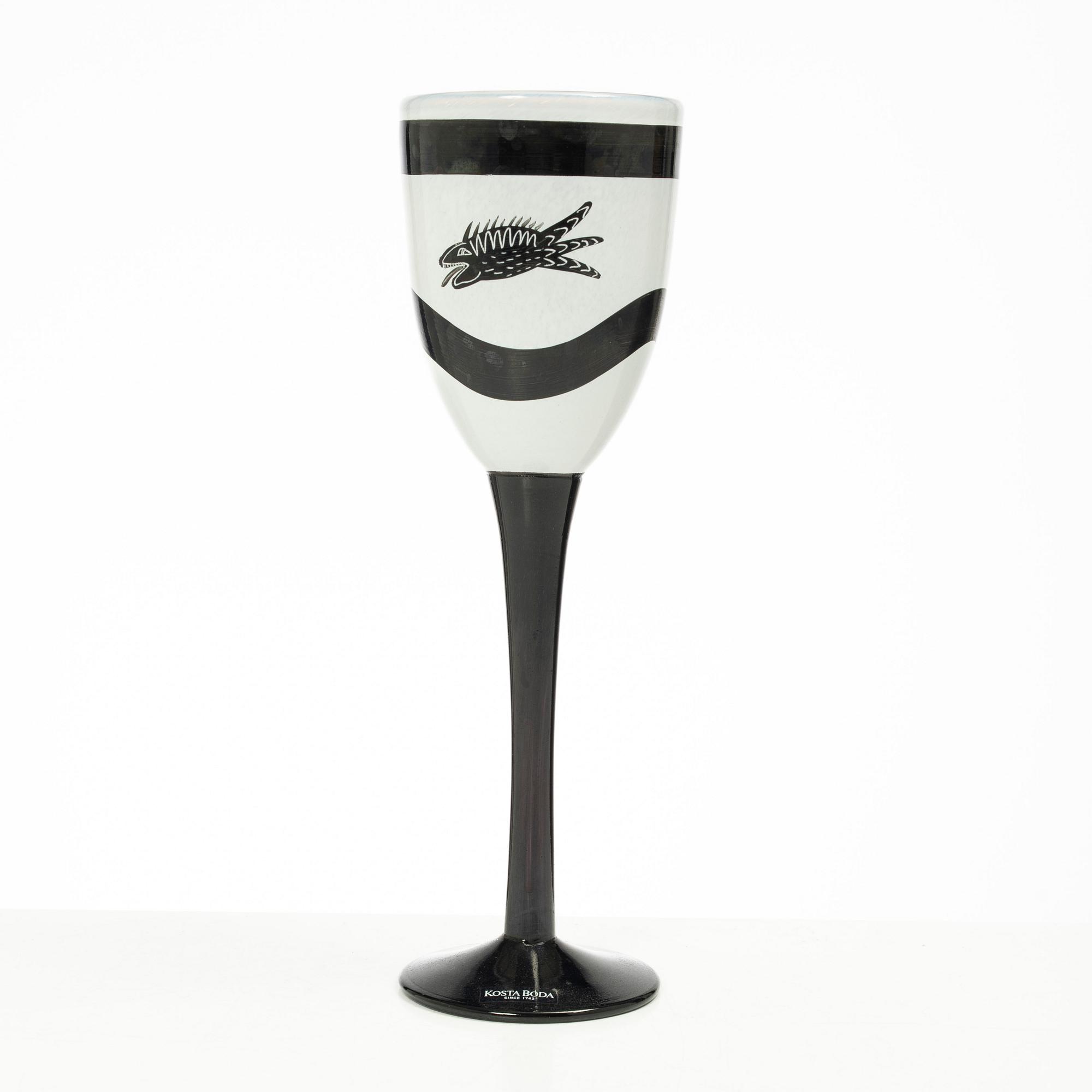 Ulrica Hydman-Vallien, vinglas, 7 st, Kosta Boda.