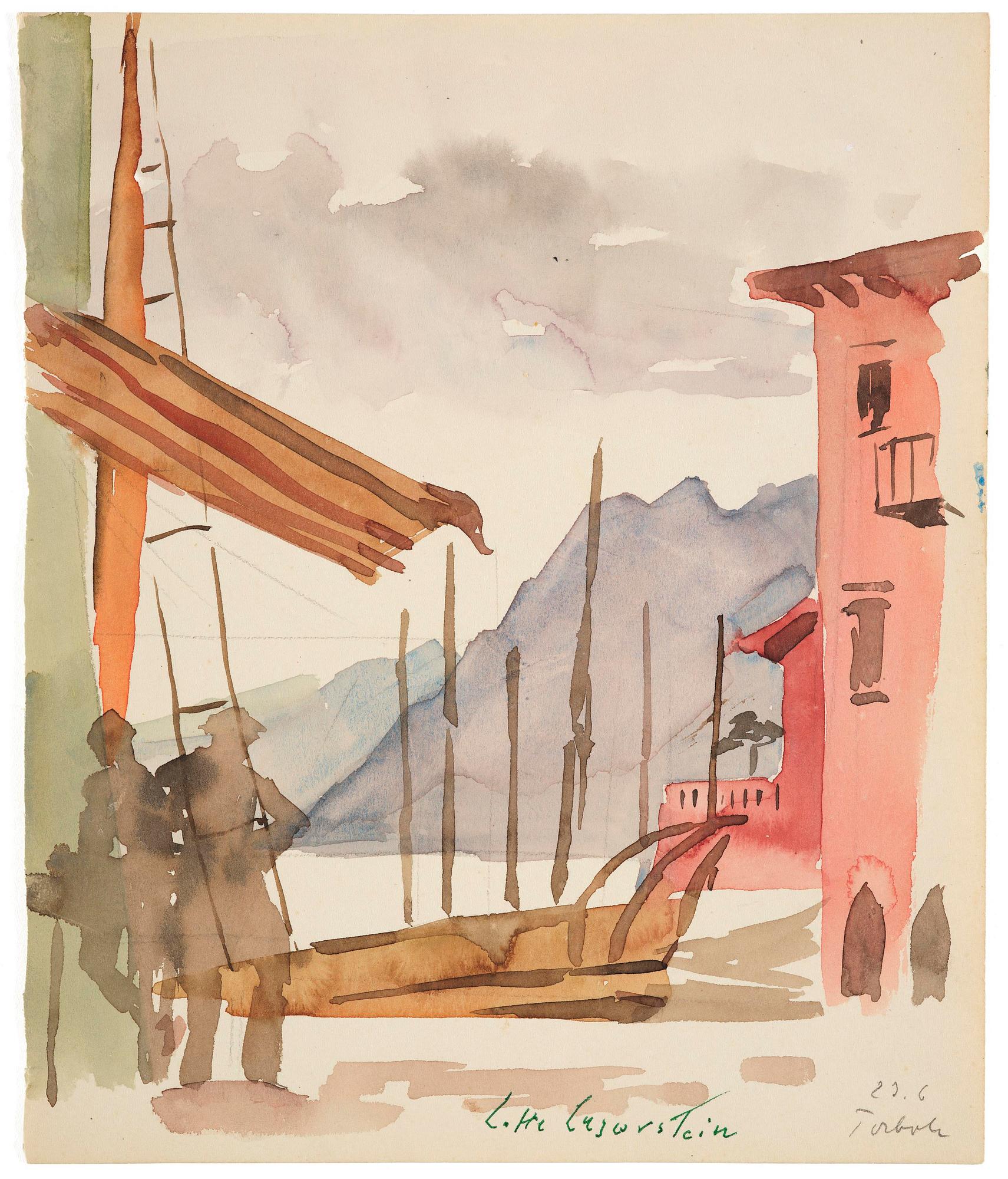 Lotte Laserstein, Harbour scene from Southern Europe.
