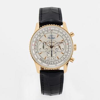 BREITLING, Navitimer Montbrillant, Blue Angels, wristwatch, chronograph, 38 mm.