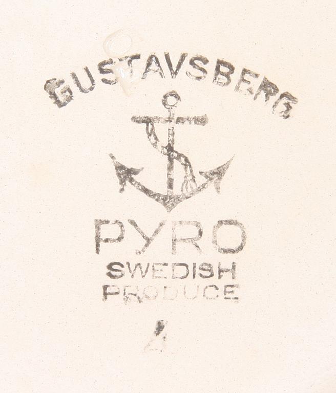 PARTI PORSLIN, 6 delar, Pyro, Gustafsberg.