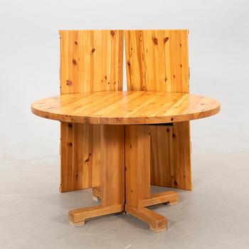 A pine dining table, 1970s.