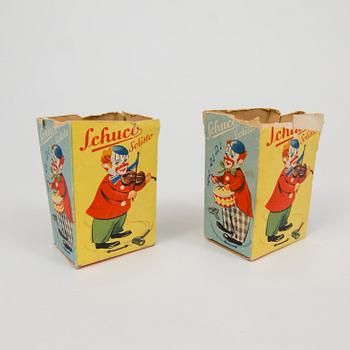 Three Schuco clowns Germany 1950s.