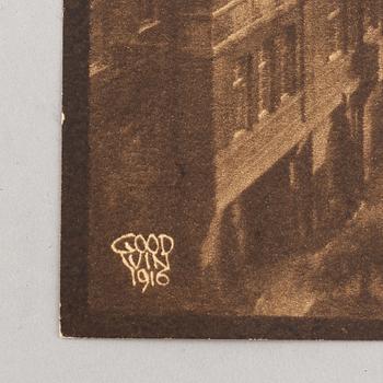 Henry B. Goodwin, Two photo gravures from the book Vårt vackra Stockholm signed in the negative.