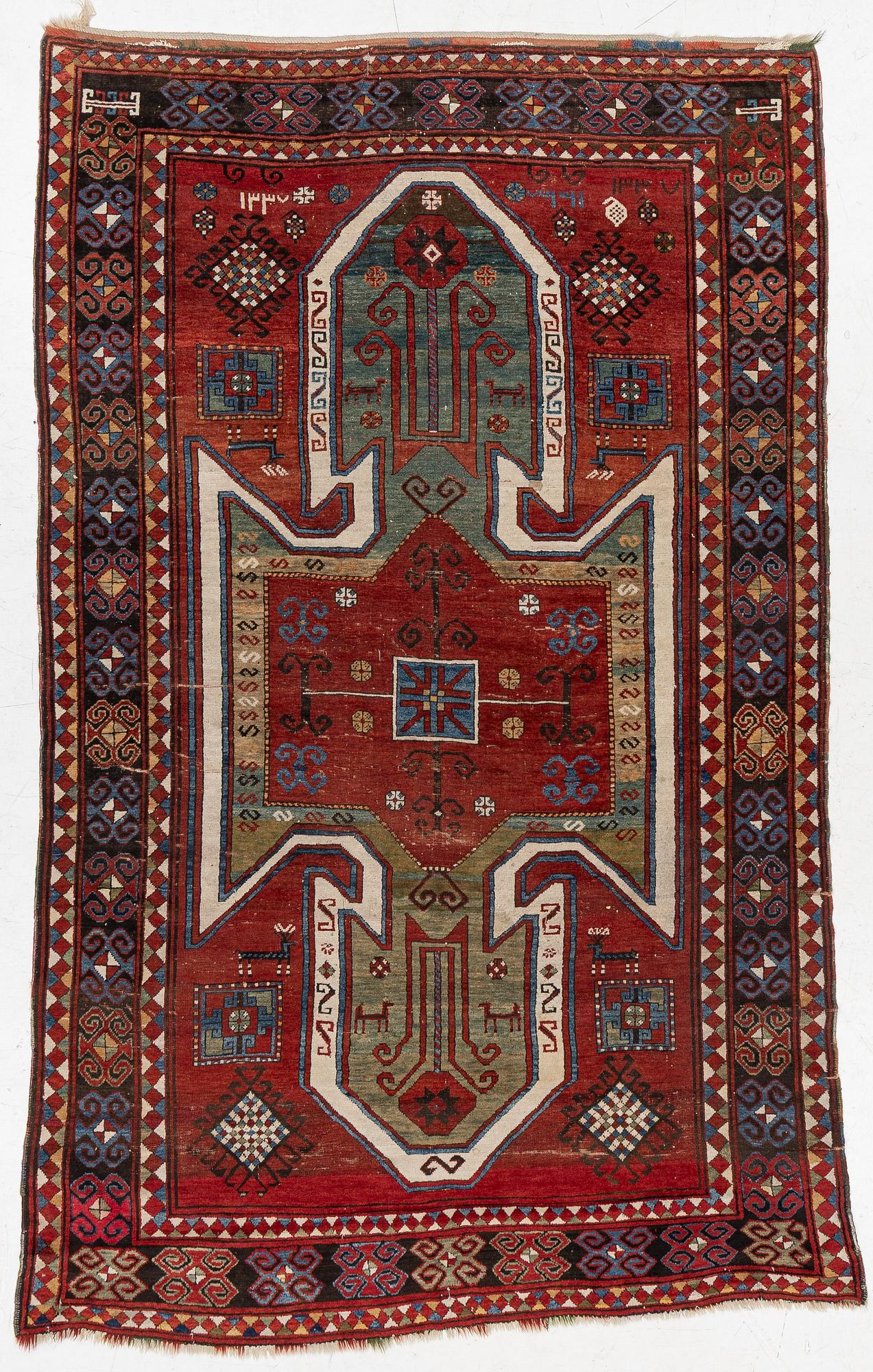 Matta, antik Sewan Kazak, södra Kaukasus, ca 295 x 180 cm.