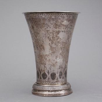 BÄGARE, silver. Arvid Wernström Eksjö, 1811. Vikt ca 415 gram.