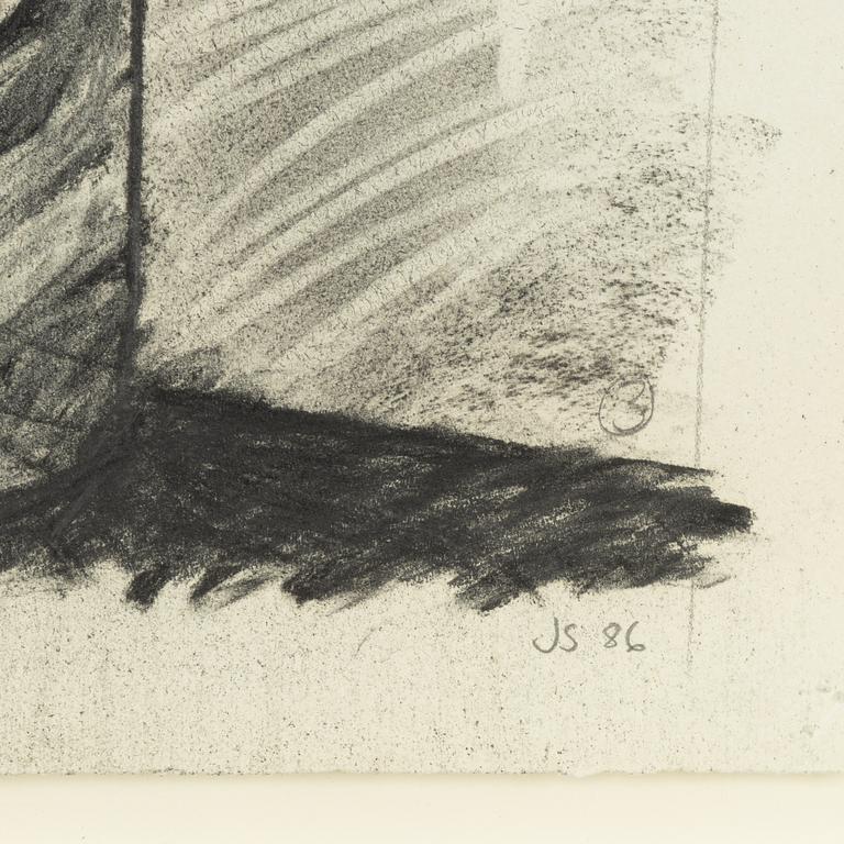 Jan Svenungsson, cahlk drawing, signed and dated -86.