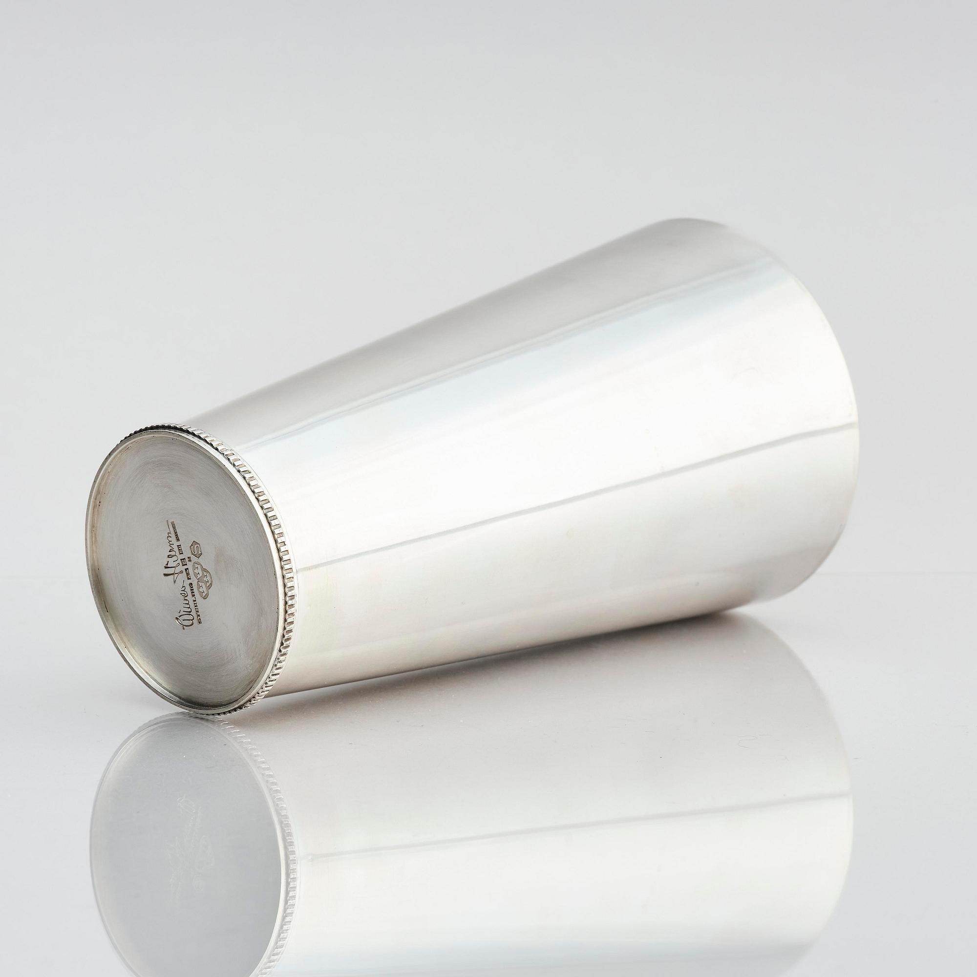 Wiwen Nilsson, bägare, sterling silver, Lund 1955.