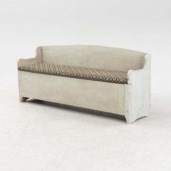 A painted bench, 19th Century.