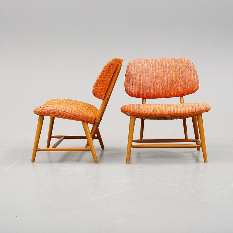 STOLAR, ett par, "TeVe", Alf Svensson, Ljungs Industrier, modellen formgiven 1953.