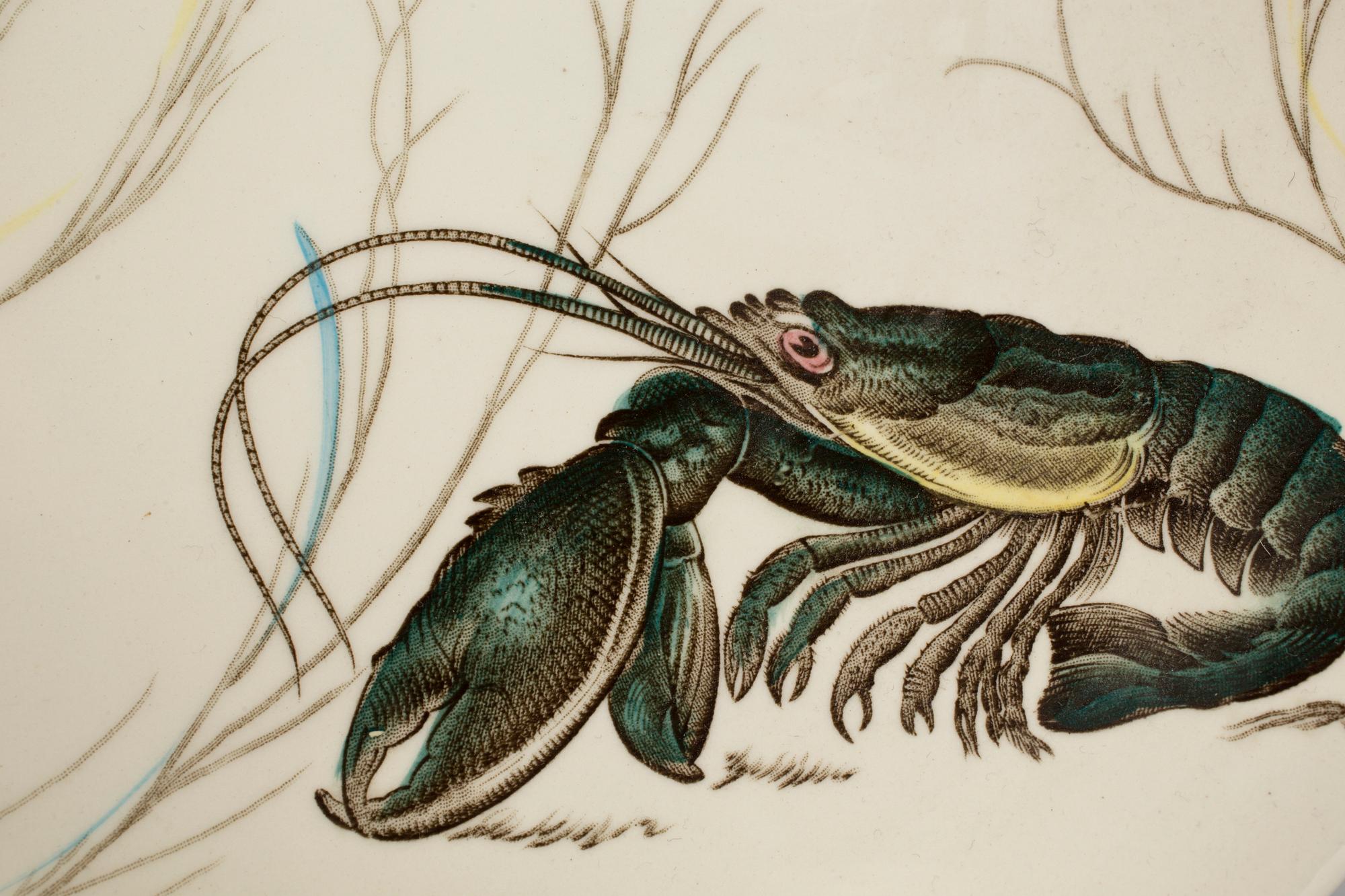 FISKSERVIS, flintgods. Johnson Bros, England, 1900-talets andra hälft.