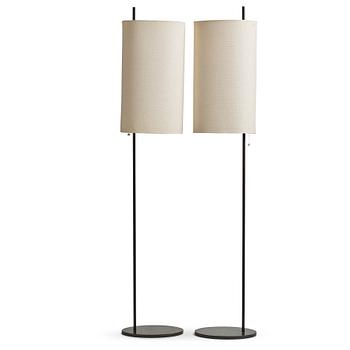 Arne Jacobsen, a pair of "Royal" floor lights, Louis Poulsen, Denmark, probably 1960's.