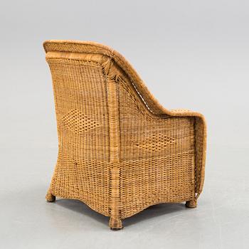 ARMCHAIR, rattan, first part of 20 th century.