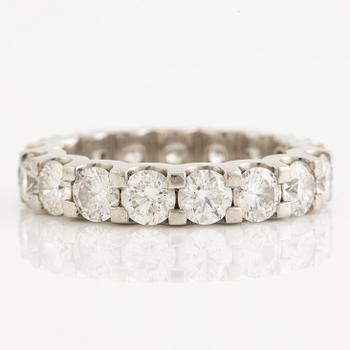 Ring platina helallians med briljantslipade diamanter, Stephen Foster,