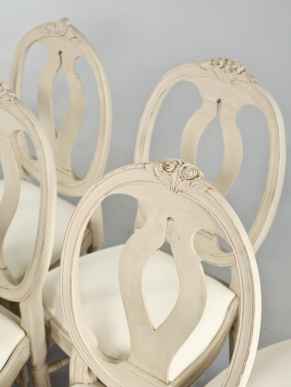 STOLAR, 12 st, snarlika, gustaviansk stil, 1900-tal.