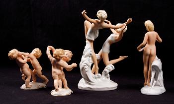 FIGURINER, 4 st, Schaubach resp Hutchenreuter.
