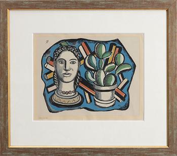 Text: "Fernand Léger, 'Woman with Cactus' from: Album of 10 serigraphs".