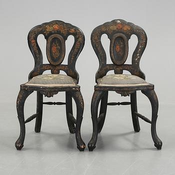 STOLAR. ett par, barockstil, 1800-talets andra hälft.