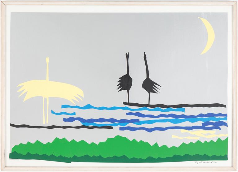 STIG CLAESSON (SLAS), collage, signerad.