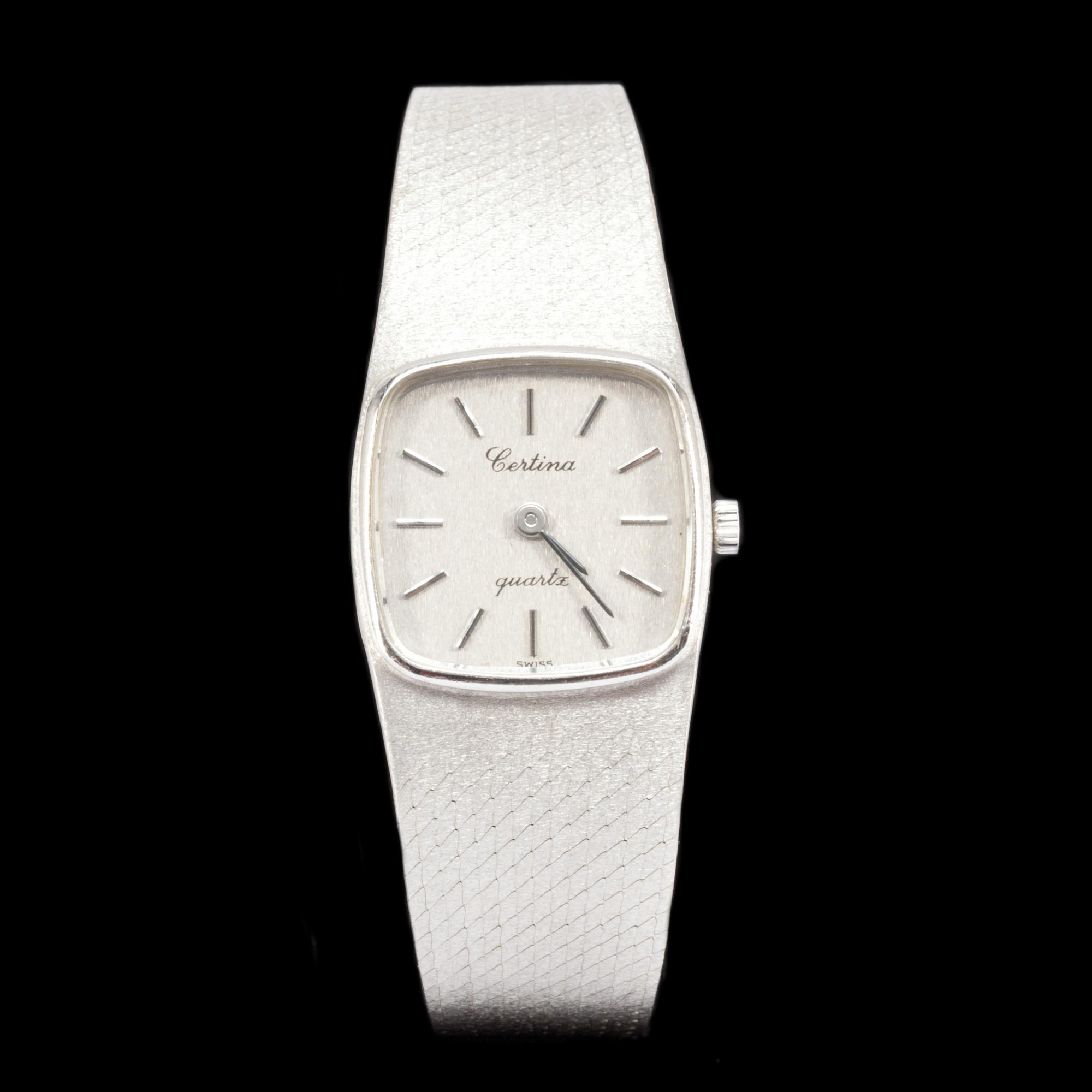 ARMBANDSUR, 18k vitguld, Certina, 1960-tal. Vikt ca 36g.