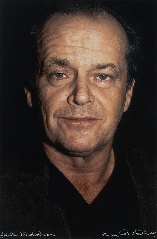 Ewa Rudling, photograph of Jack Nicholson, Paris, signed.