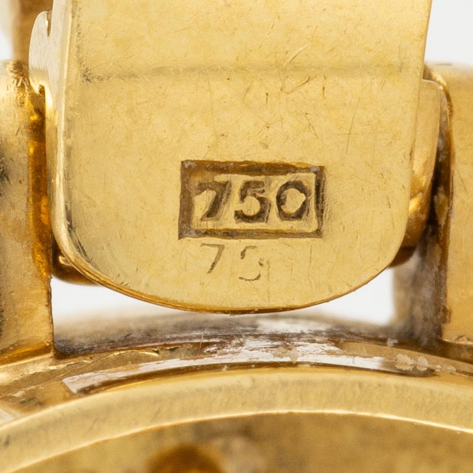 Collier med hänge, 18K guld med citrin och briljantslipade diamanter.