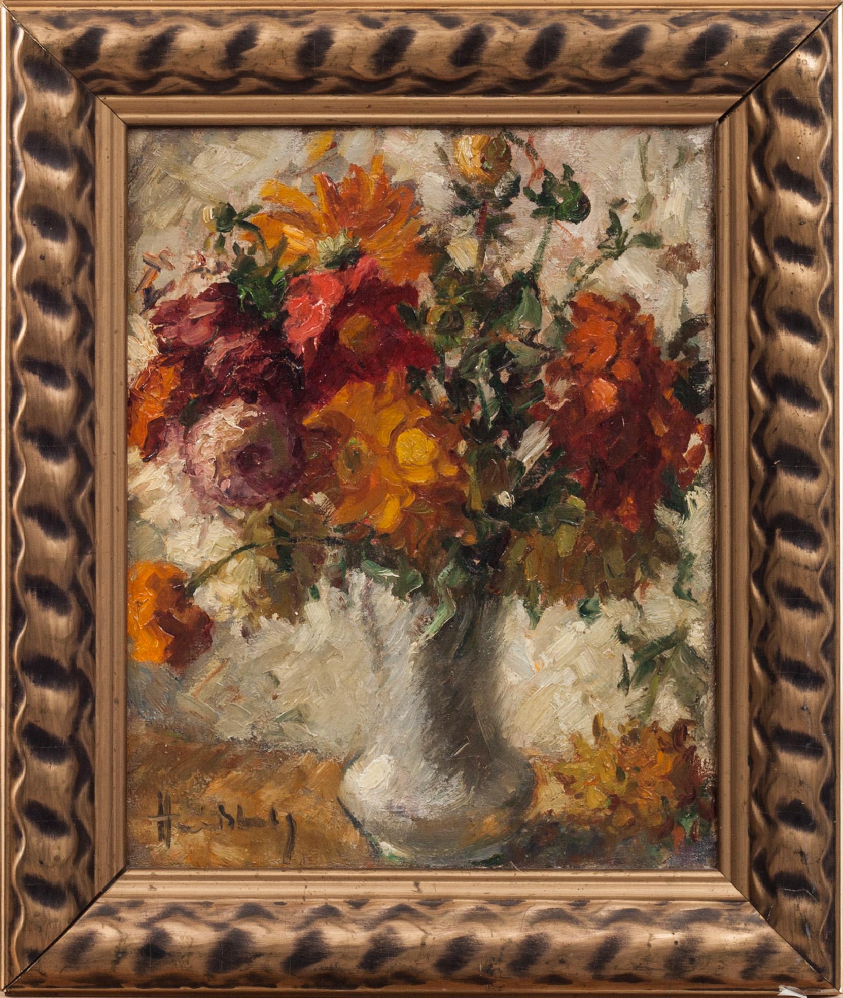 OKÄND KONSTNÄR, olja på duk, otydligt signerad. 1900-talets första hälft.