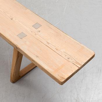 a swedish wooden bench from the 19th century.