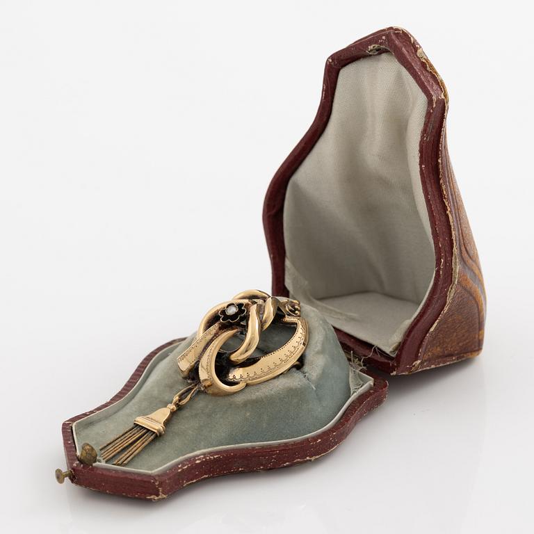 Brooch, 18K gold, Gustaf Dahlgren & Co, Malmö, 1876.