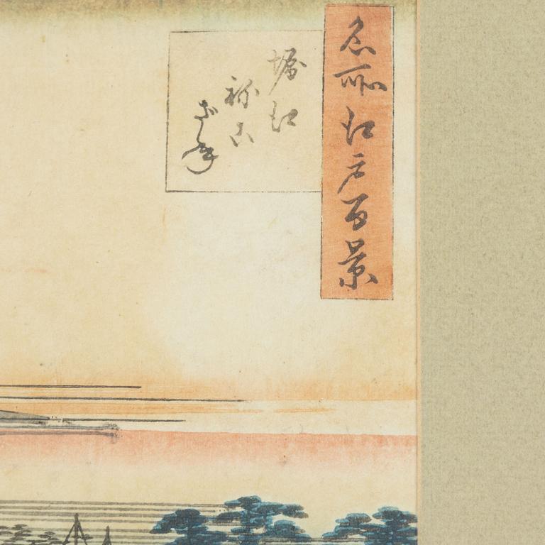 Ando Hiroshige, efter, färgträsnitt, Japan.