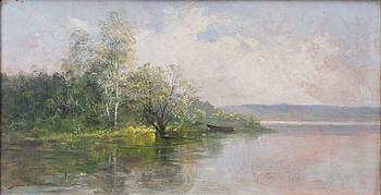 Severin Nilson, Oak in evening light.