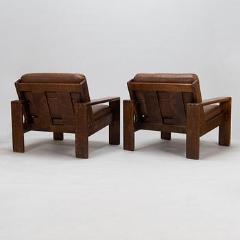 Esko Pajamies, a pair of 1970's 'Bonanza' armchairs for Asko, Finland.