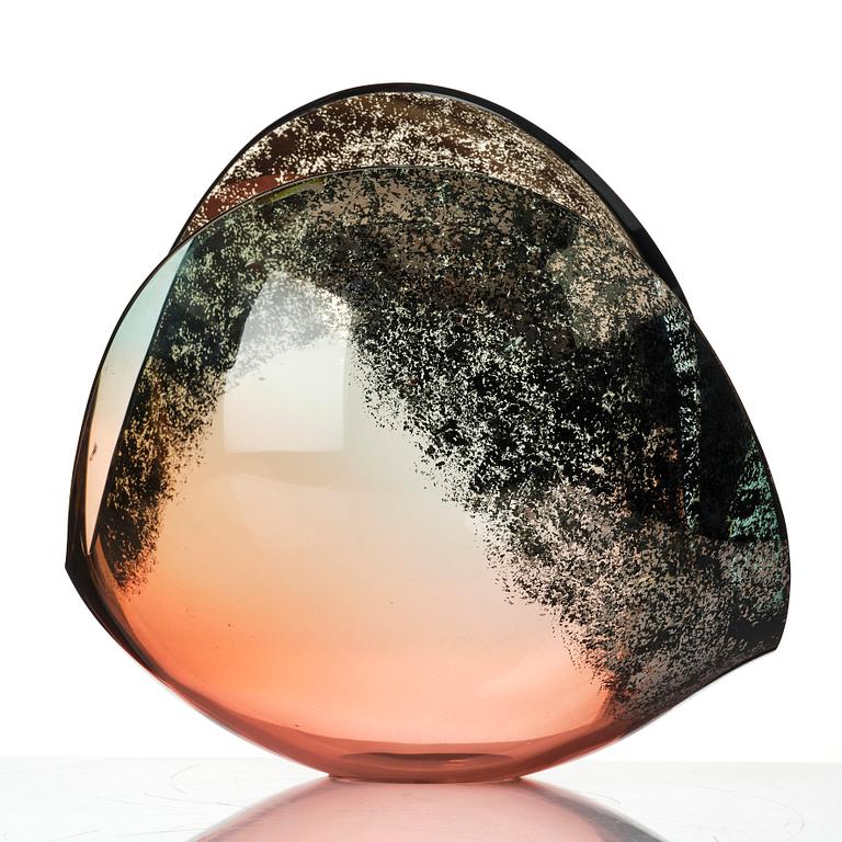 Lena Bergström, a unique glass bowl, Kosta Boda, signed.