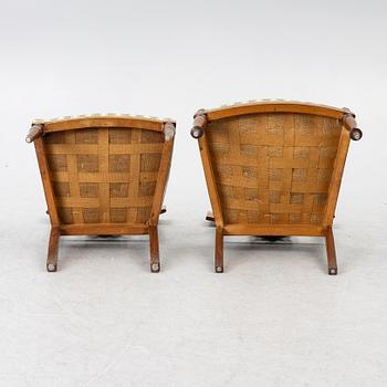 Chairs, 10 + 2 pcs, Empire. 19th century.