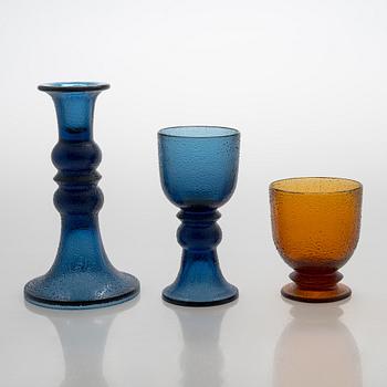 Nanny Still, a set of 6 rare 'Rustica' art objects for Val Saint-Lambert Belgium 1968.